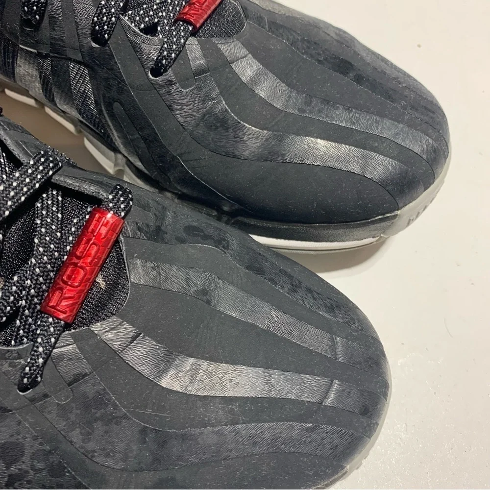 Adidas Derrick Rose Black and Red High-Top Sneakers - Picture 3 of 10